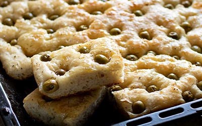 Focaccia con olive